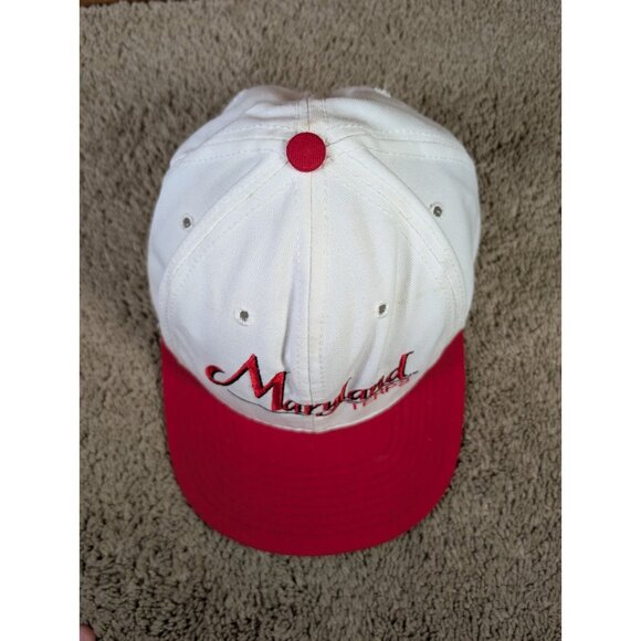 Vintage Maryland Terrapins Hat NCAA 90s Snapback The Game Terps Script Spellout - Picture 5 of 8